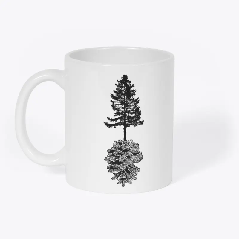 Evergreen Tree and Pine Cone